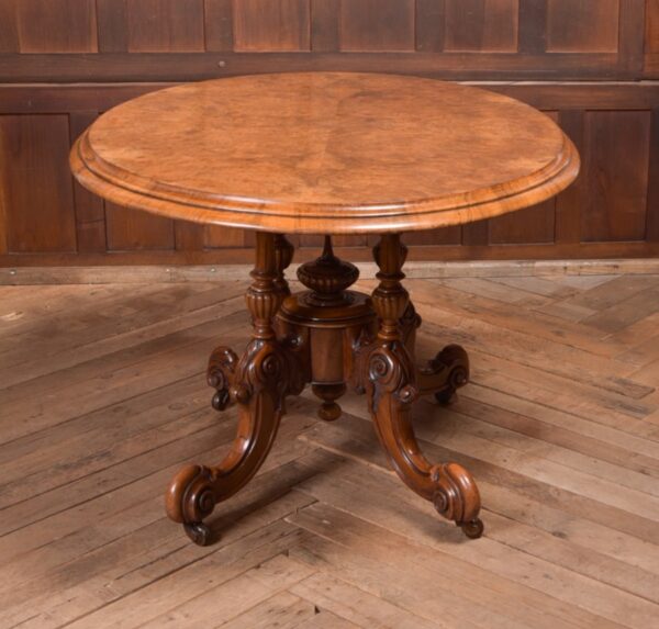 Victorian Burr Walnut Snap Top Table SAI2281 - Image 12