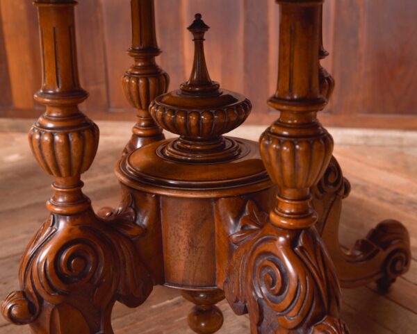 Victorian Burr Walnut Snap Top Table SAI2281 Antique Tables 17