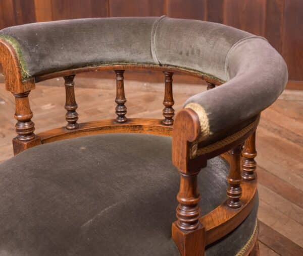 Oak Revolving Desk Chair SAI2286 - Image 3