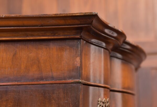 Burr Walnut Serpentine Chest On Chest SAI2297 - Image 12