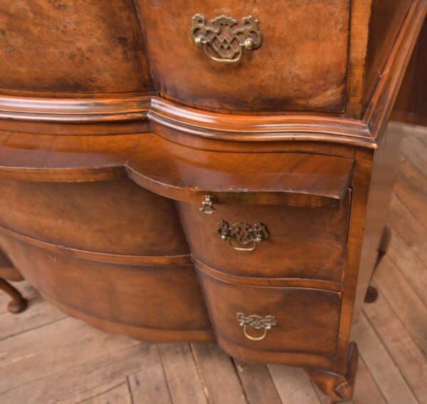 Burr Walnut Serpentine Chest On Chest SAI2297 Antique Draws 19