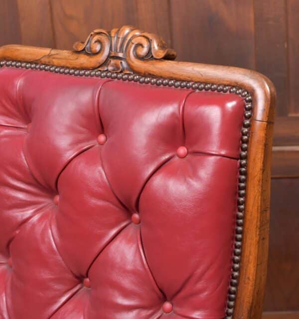 Regency Rosewood & Leather Arm Chair SAI2303 Antique Chairs 6