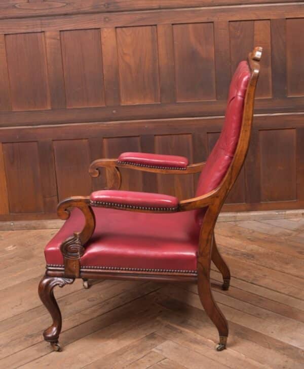 Regency Rosewood & Leather Arm Chair SAI2303 Antique Chairs 14