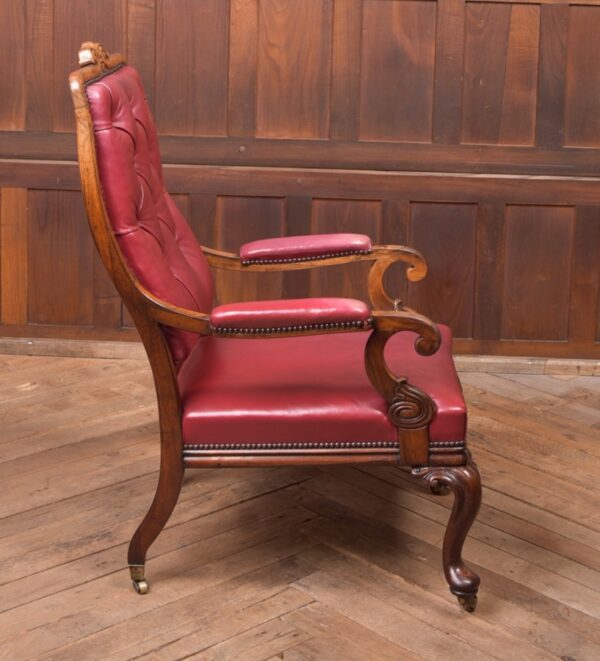 Regency Rosewood & Leather Arm Chair SAI2303 Antique Chairs 20