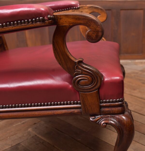 Regency Rosewood & Leather Arm Chair SAI2303 Antique Chairs 25
