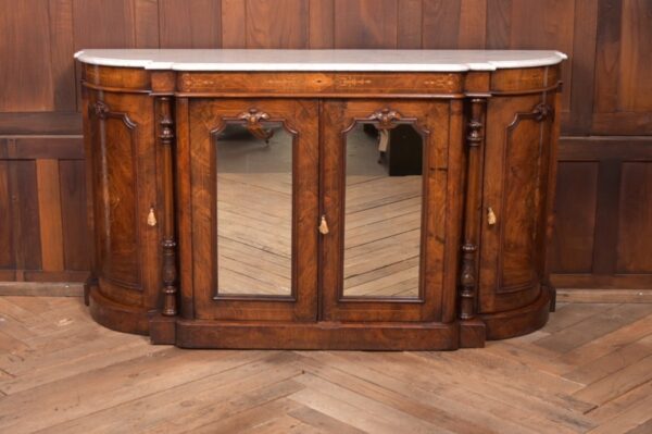 Victorian Walnut Marble Top Credenza SAI2313