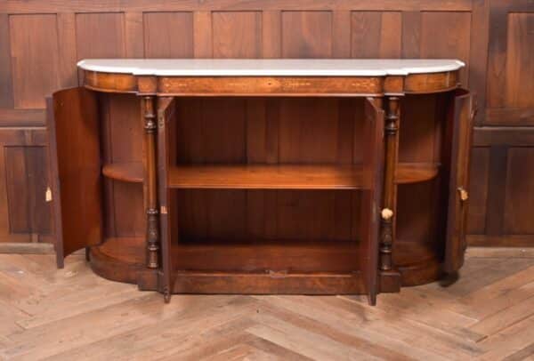 Victorian Walnut Marble Top Credenza SAI2313 - Image 2