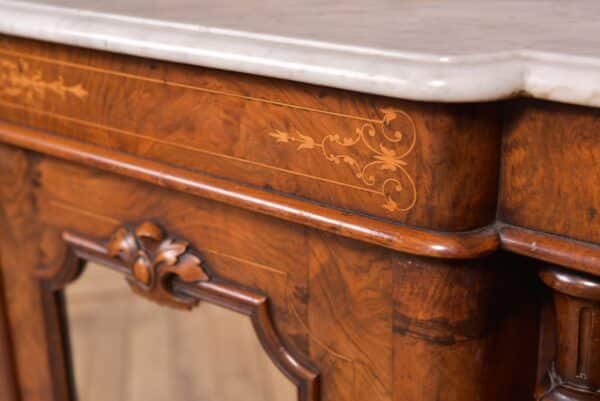 Victorian Walnut Marble Top Credenza SAI2313 - Image 3