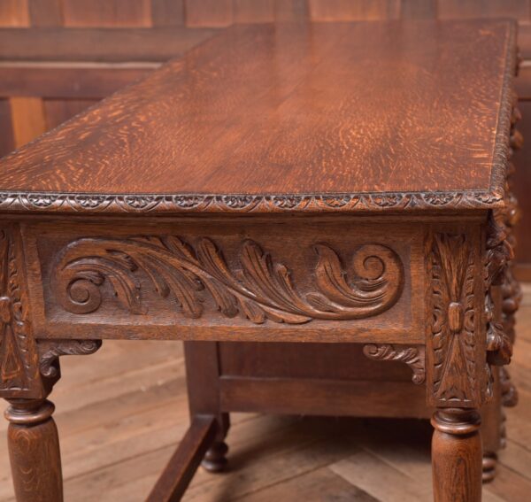 Edwardian Oak Carved Knee Hole Desk SAI2312 Antique Desks 12