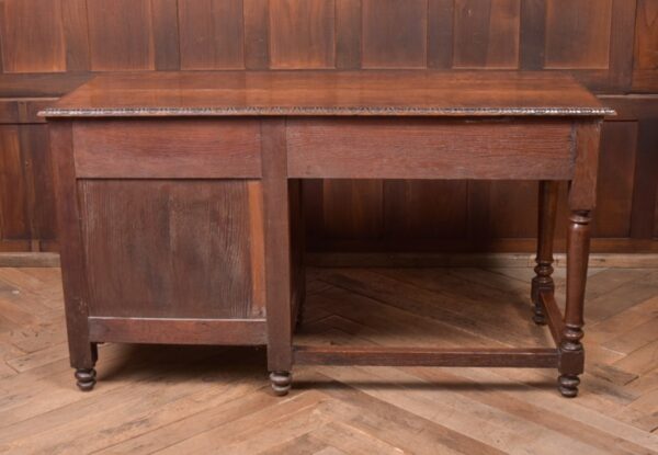Edwardian Oak Carved Knee Hole Desk SAI2312 - Image 13