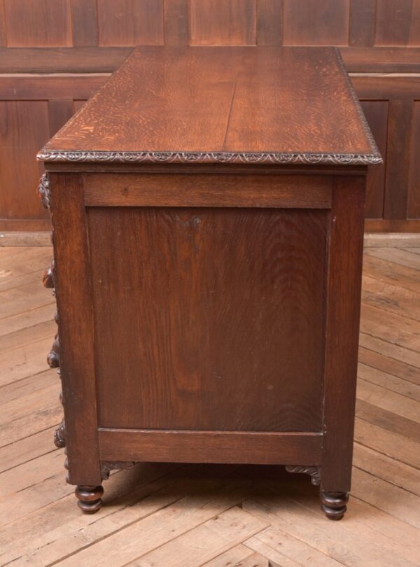 Edwardian Oak Carved Knee Hole Desk SAI2312 Antique Desks 16