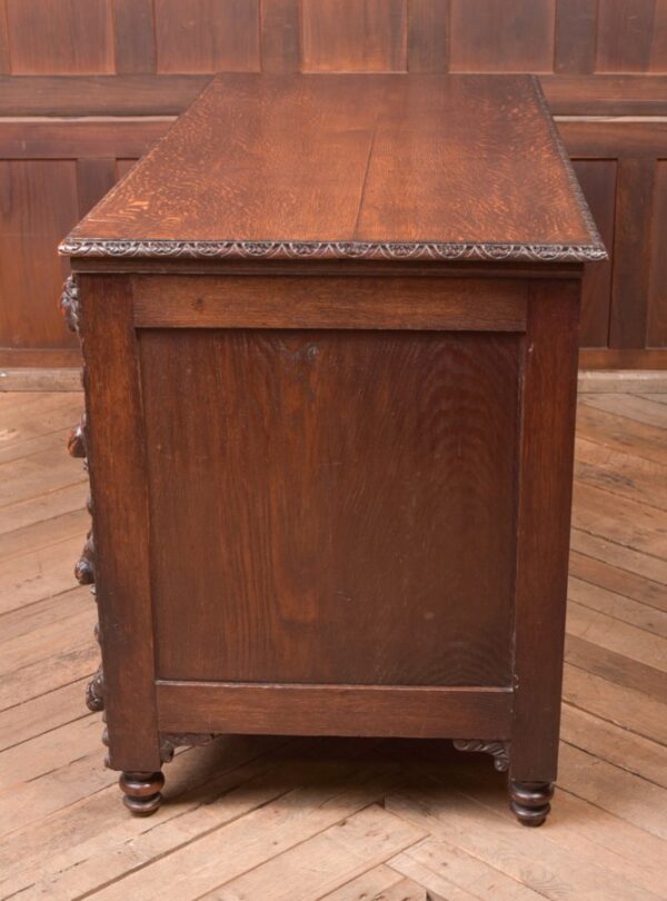 Edwardian Oak Carved Knee Hole Desk SAI2312 - Image 14