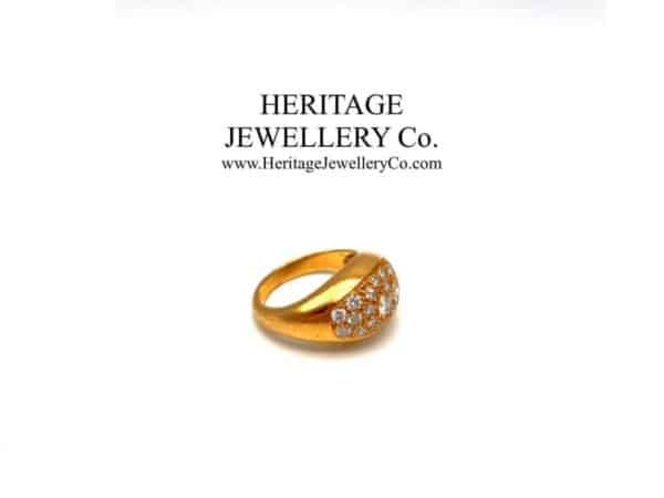 French Pavé Diamond Bombe Ring - Image 4