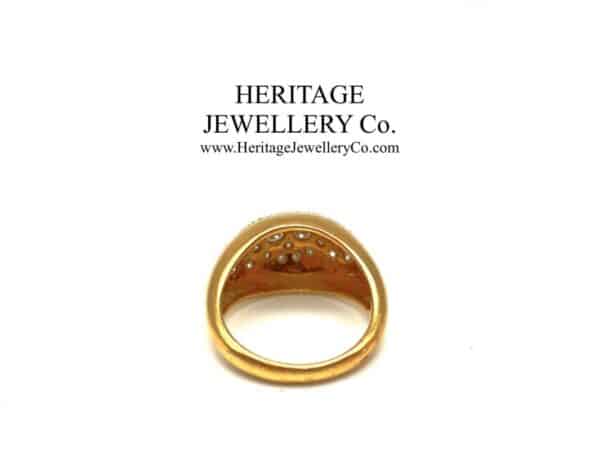 French Pavé Diamond Bombe Ring - Image 5