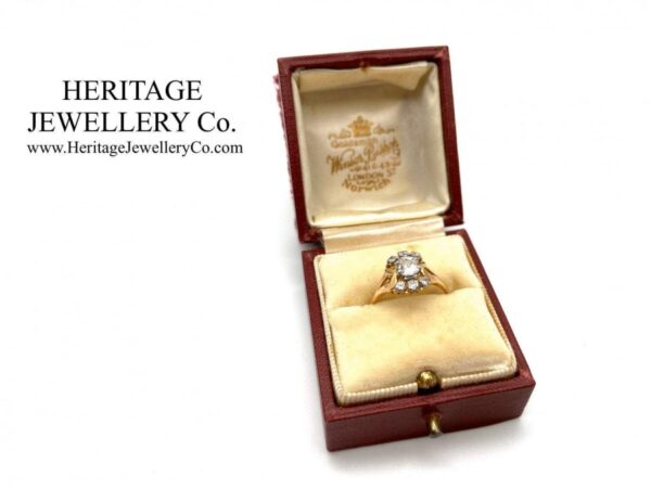 Vintage French Diamond Cluster Ring - Image 4