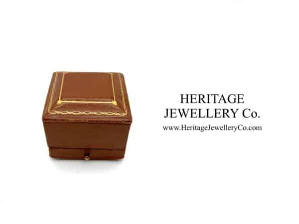 Antique Tooled Leather Ring Box - Image 3