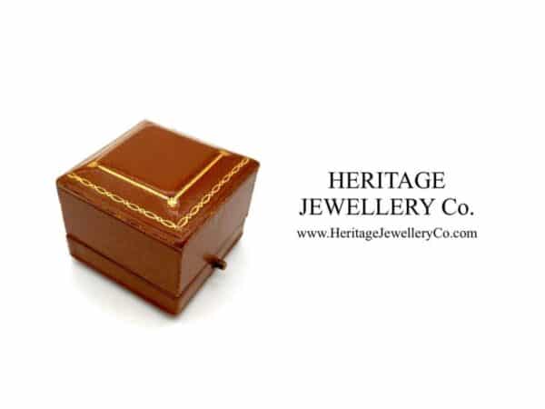 Antique Tooled Leather Ring Box