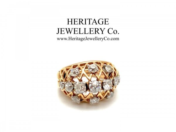 French Diamond Bombe Ring