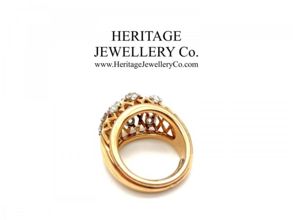 French Diamond Bombe Ring - Image 5