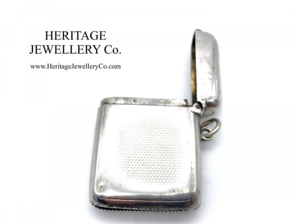 Victorian Silver Vesta Case by Arthur & John Zimmerman (c. 1886) Antique Antique Jewellery 6