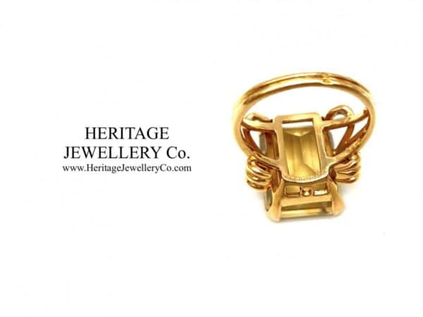 Antique Citrine Ring by Clerc Paris with Original Box - Image 6