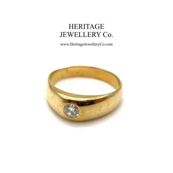 Antique 0.25ct Diamond Gypsy Ring