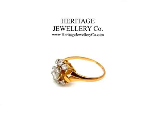 Vintage French Diamond Cluster Ring - Image 3