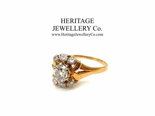 Vintage French Diamond Cluster Ring Antique Miscellaneous 3
