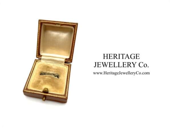 Antique Tooled Leather Ring Box - Image 5