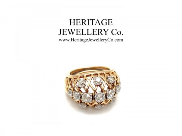 French Diamond Bombe Ring - Image 2