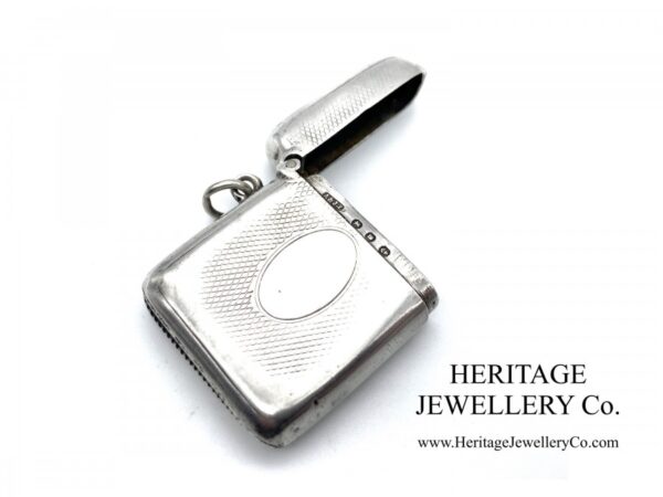 Victorian Silver Vesta Case by Arthur & John Zimmerman (c. 1886) Antique Antique Jewellery 4