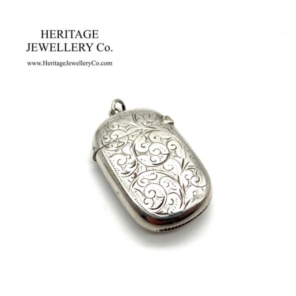 Victorian Silver Vesta Case (c. 1897) Antique Antique Jewellery 3