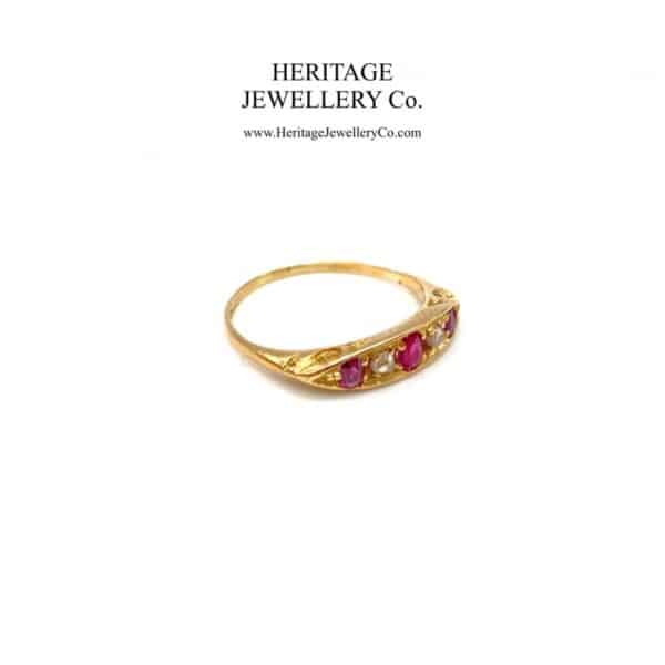 Antique Gold, Ruby and Diamond Ring Antique Antique Jewellery 3