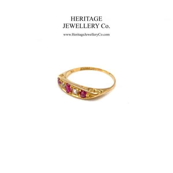 Antique Gold, Ruby and Diamond Ring Antique Antique Jewellery 4