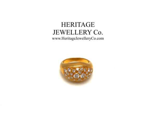 French Pavé Diamond Bombe Ring - Image 2