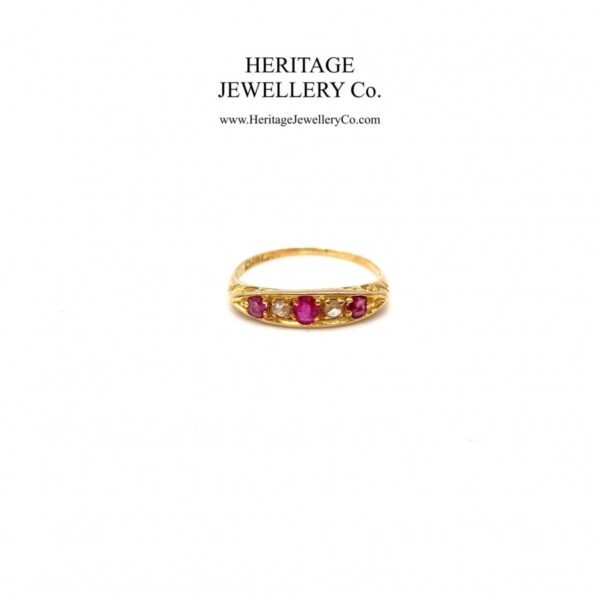 Antique Gold, Ruby and Diamond Ring - Image 3