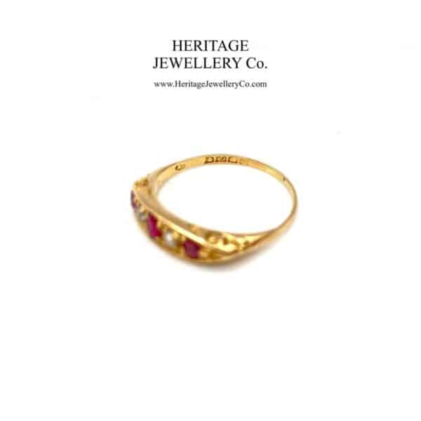 Antique Gold, Ruby and Diamond Ring - Image 5