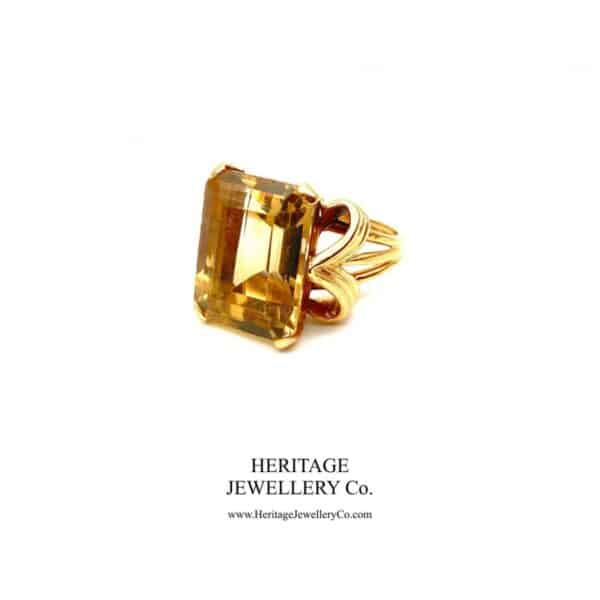 Antique Citrine Ring by Clerc Paris with Original Box - Image 3