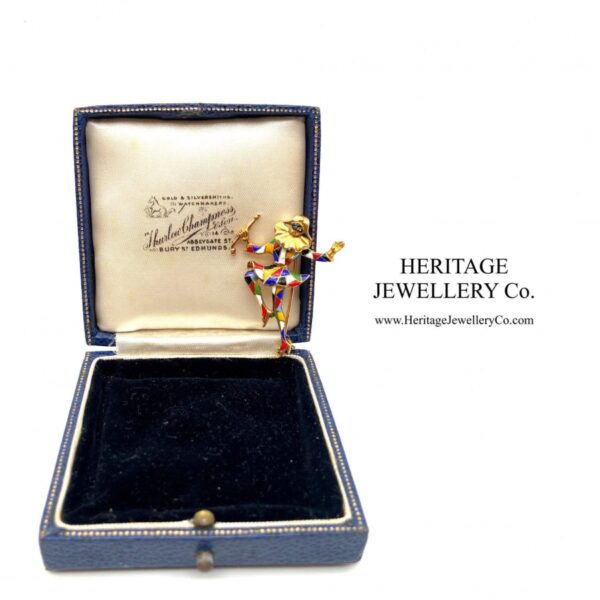 Antique Harlequin Jester Brooch - Image 3