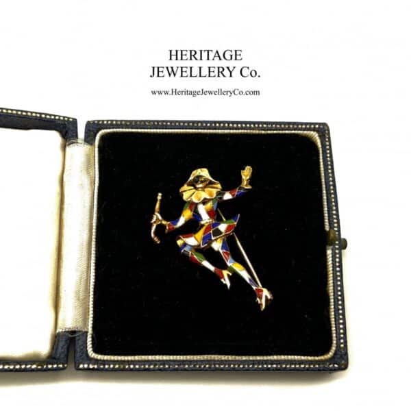 Antique Harlequin Jester Brooch - Image 5