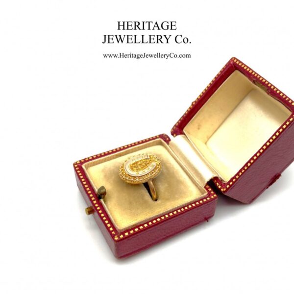 Victorian Gold Horseshoe Panel Ring - Image 6