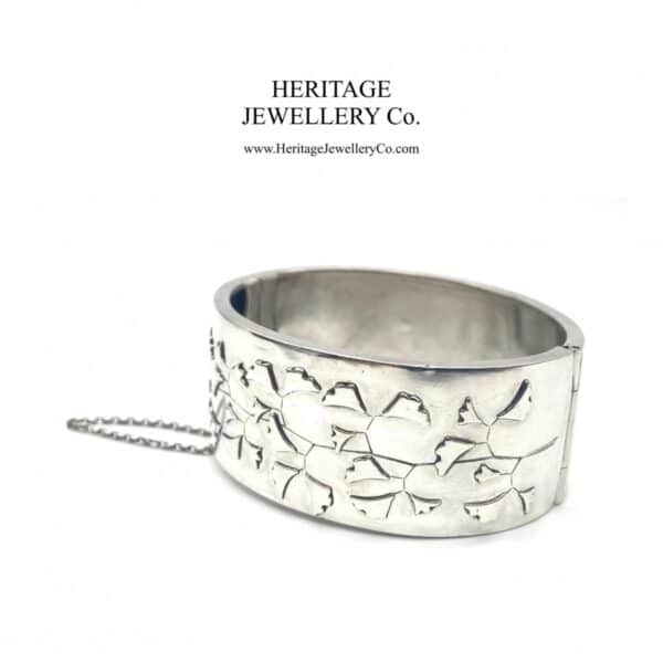 Antique Victorian Silver Bangle Bracelet (c. 1879) - Image 2