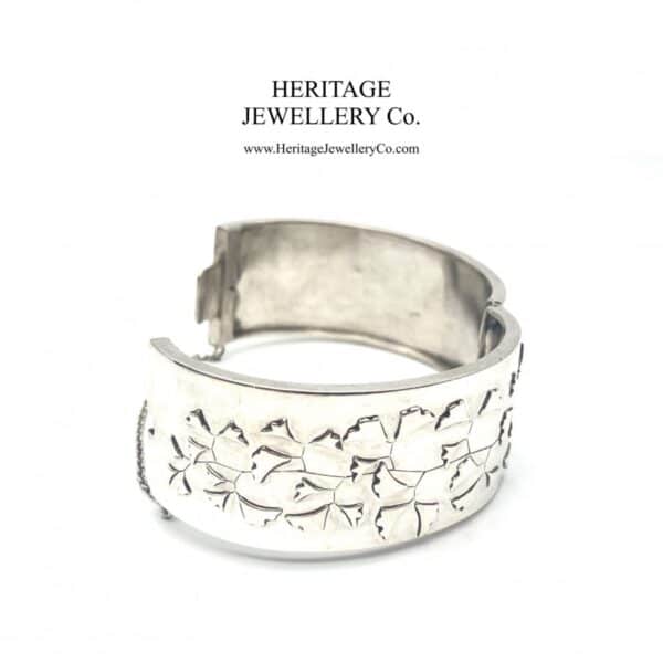 Antique Victorian Silver Bangle Bracelet (c. 1879) - Image 4