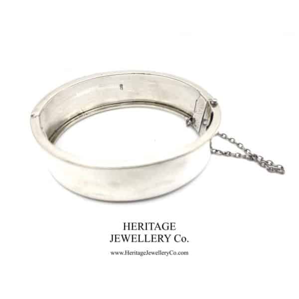 Antique Victorian Silver Bangle Bracelet (c. 1883) - Image 7
