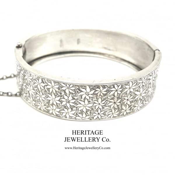 Antique Victorian Silver Bangle Bracelet (c. 1883)