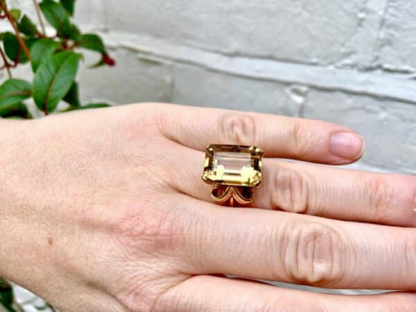 Antique Citrine Ring by Clerc Paris with Original Box - Image 9