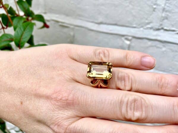 Antique Citrine Ring by Clerc Paris with Original Box Antique Antique Jewellery 11