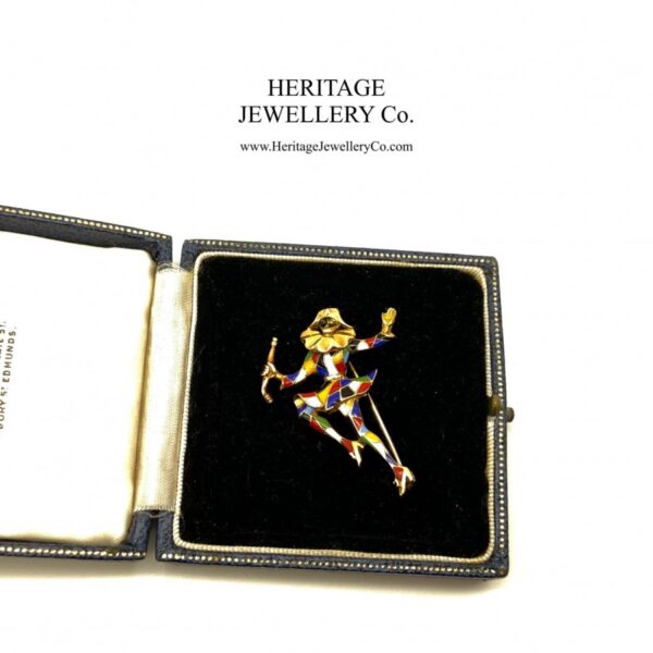 Antique Harlequin Jester Brooch - Image 4