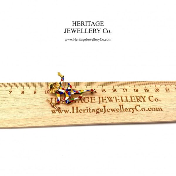 Antique Harlequin Jester Brooch - Image 6