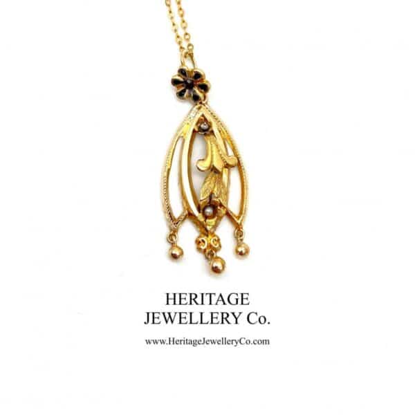Antique Pearl & Garnet Pendant